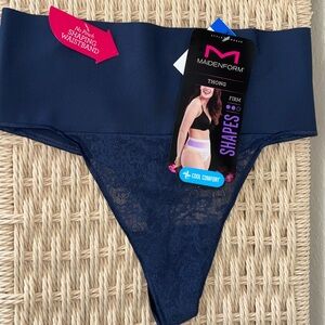 Maidenform “Tame Your Tummy” Lace Thong Panty Size XL